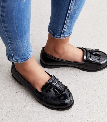 New look hot sale patent loafers