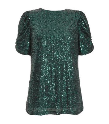 Green shop glitter tops