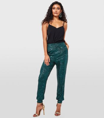 Green sales sparkly trousers