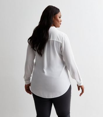 Curves Off White Long Sleeve Shirt New Look