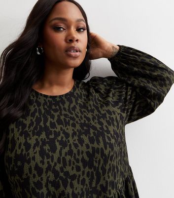 Green animal print clearance jumper