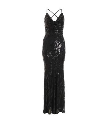 Quiz long hot sale sequin dress