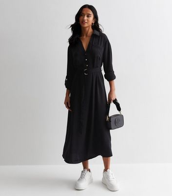 Midi shirt hotsell dress with pockets