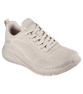 Skechers Cream Bobs Squad Chaos Face Off Trainers