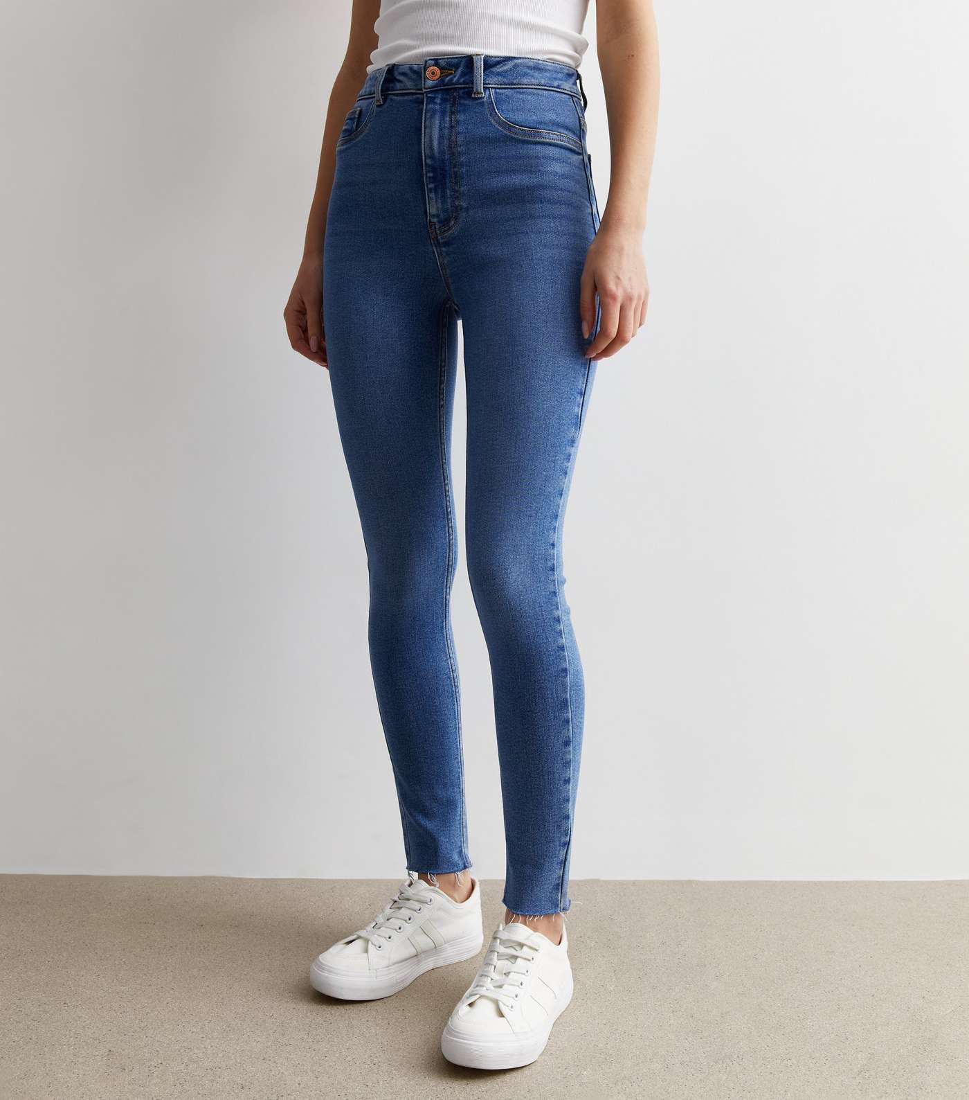 Blue Hallie Super Skinny Jeans Image 4