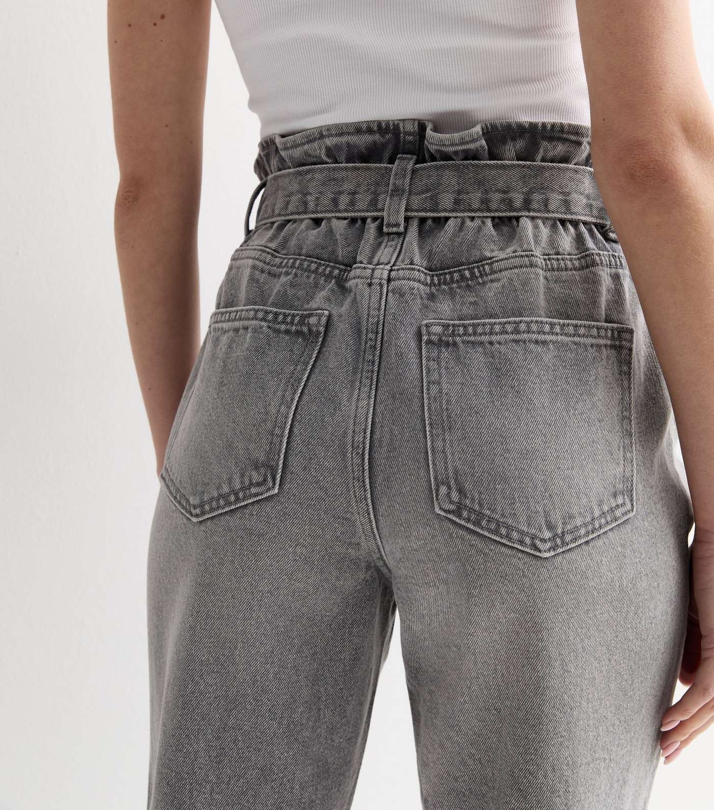 Grey Dayna Paperbag Jeans Image 2