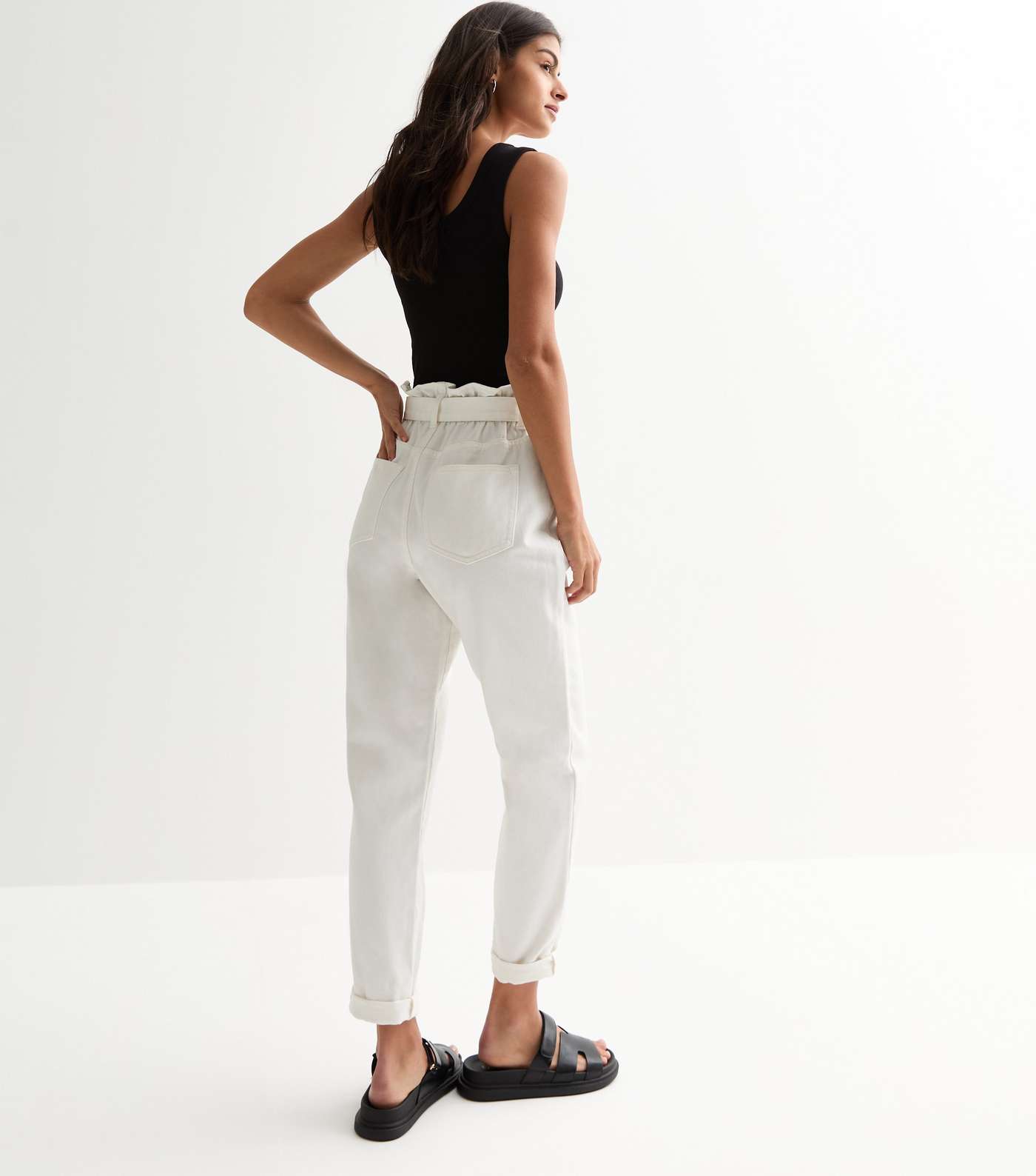 Off White Dayna Paperbag Jeans Image 4