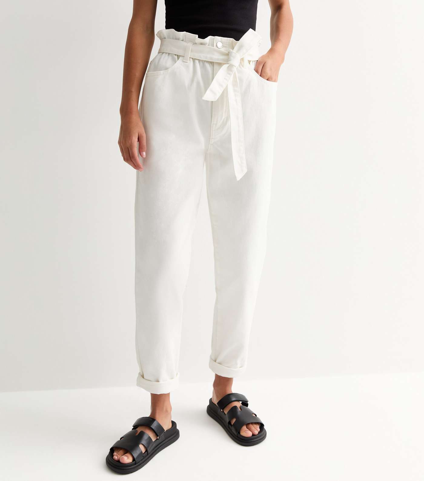 Off White Dayna Paperbag Jeans Image 6