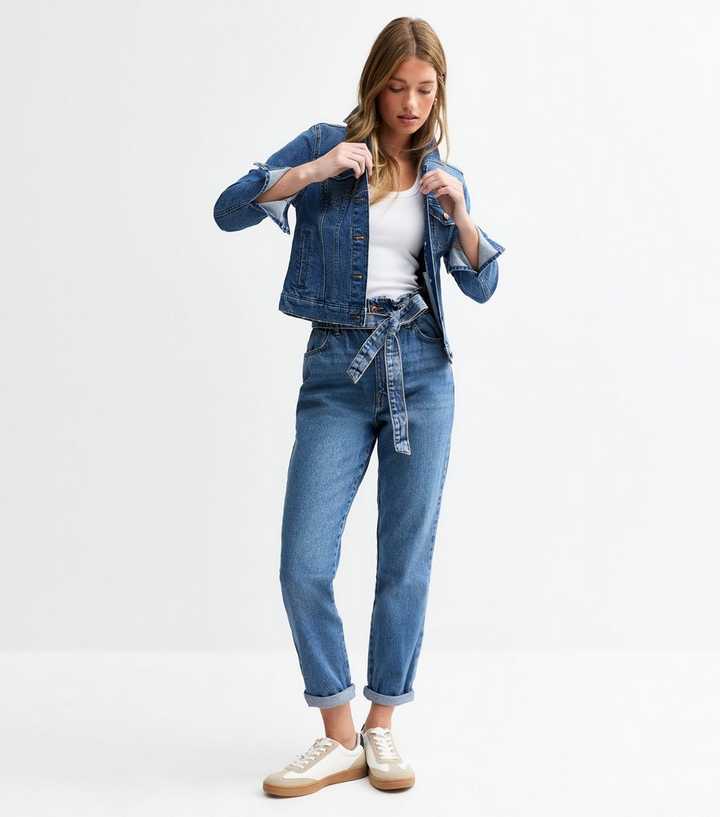 Blue Dayna Paperbag Jeans