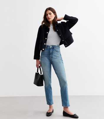 Blue Vintage Tint Hannah Ankle Grazer Straight Leg Jeans