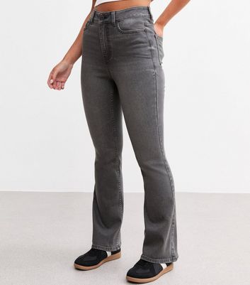 Petite Grey Waist Enhance Quinn Bootcut Jeans