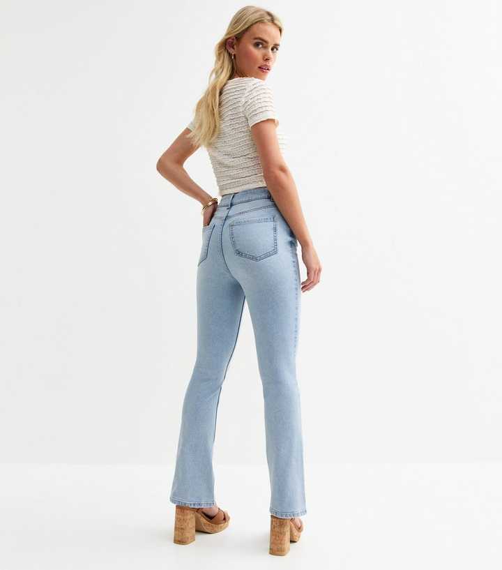 Petite Light Blue Bootcut Leg Jeans