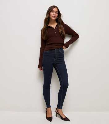 Petite Navy Jenna Skinny Fit Jeans