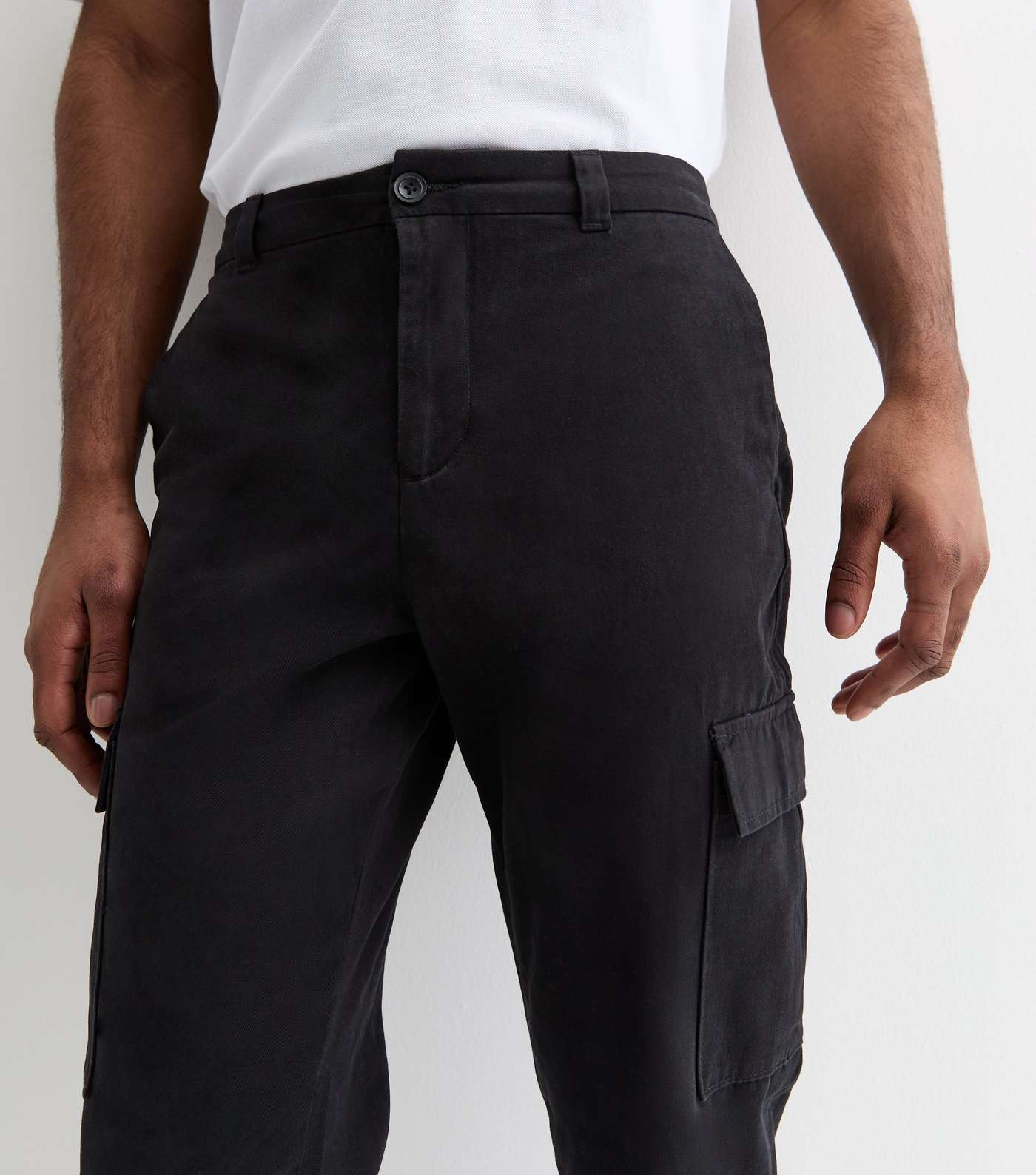 Black Cotton Cargo Trousers | New Look