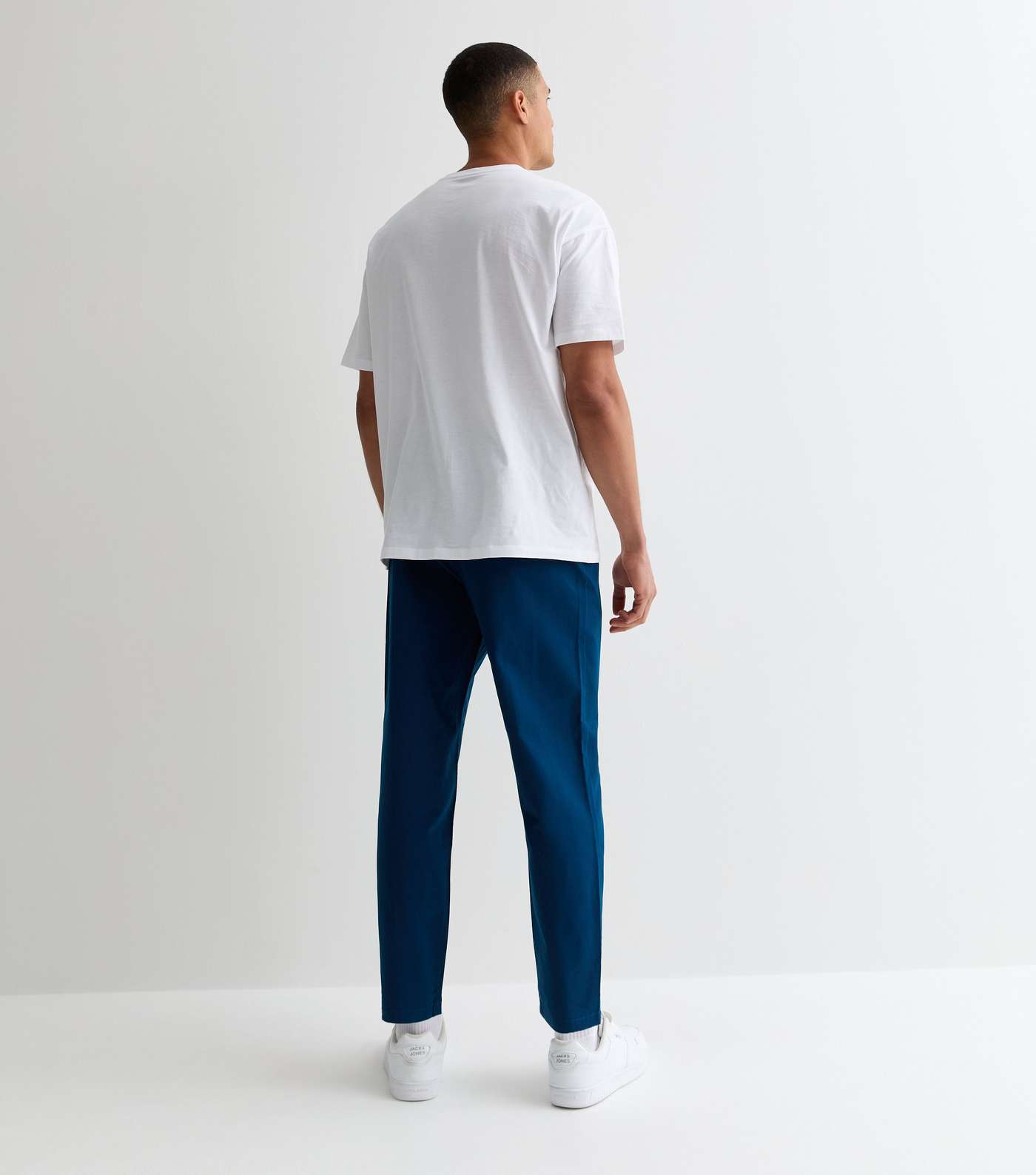 Teal Woven Pintuck Tapered Joggers Image 4