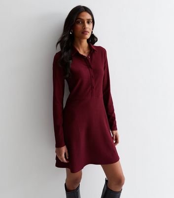 Maroon sales jersey dress