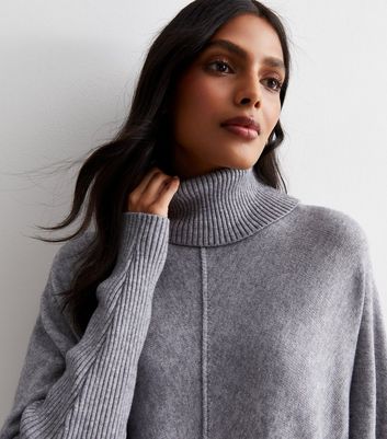 Grey funnel neck on sale jumper