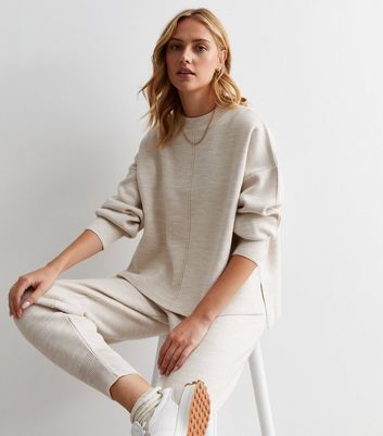 Cream Knit Lounge Jumper New Look