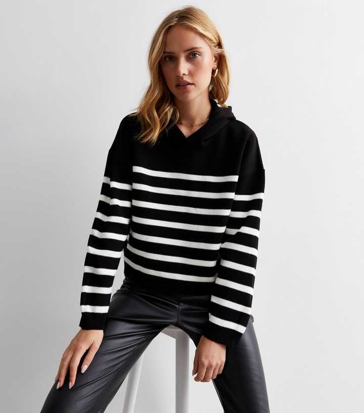 https://www.newlook.com/uk/womens/clothing/knitwear/black-stripe-knit-hooded-jumper/p/882454909