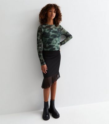 Camouflage skirt outlet new look