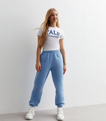 Light blue cuffed online joggers