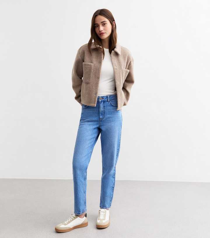 Blue Slim Fit Denim Mom Jeans 