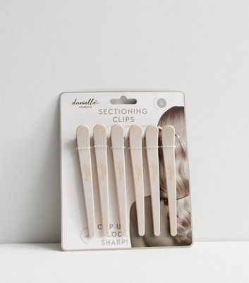 Danielle Creations 6 Pack Light Brown Sectioning Hair Clips New Look
