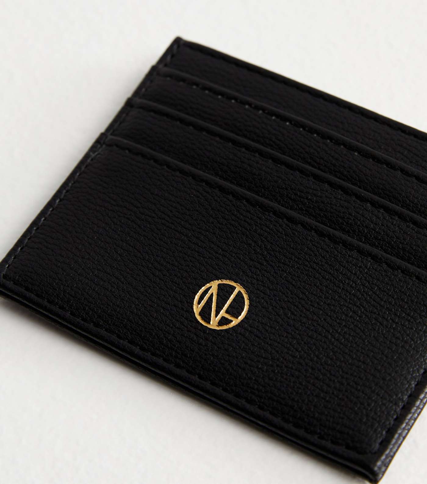 Black Leather-Look Card Holder Image 2