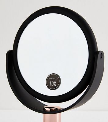 Danielle Creations Black Soft Touch Round Mirror New Look