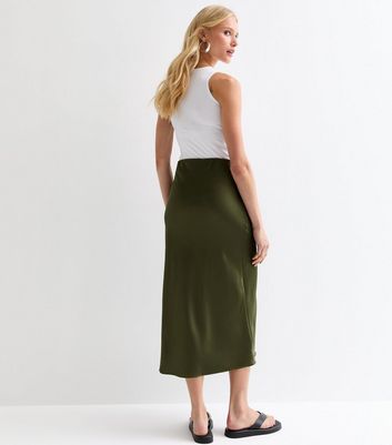 Midi skirt outlet khaki