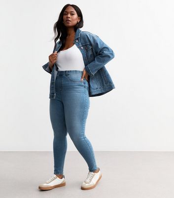 Curves Blue Mid Rise Lift Shape Emilee Jeggings