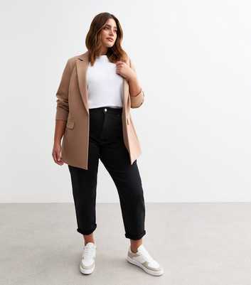 Curves Black High Waist Tori Mom Jeans