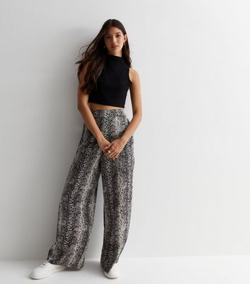 Snake print clearance cropped trousers