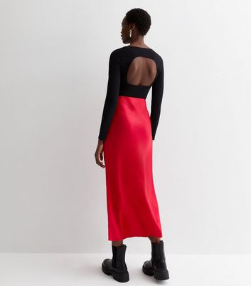 mid length satin skirts tall