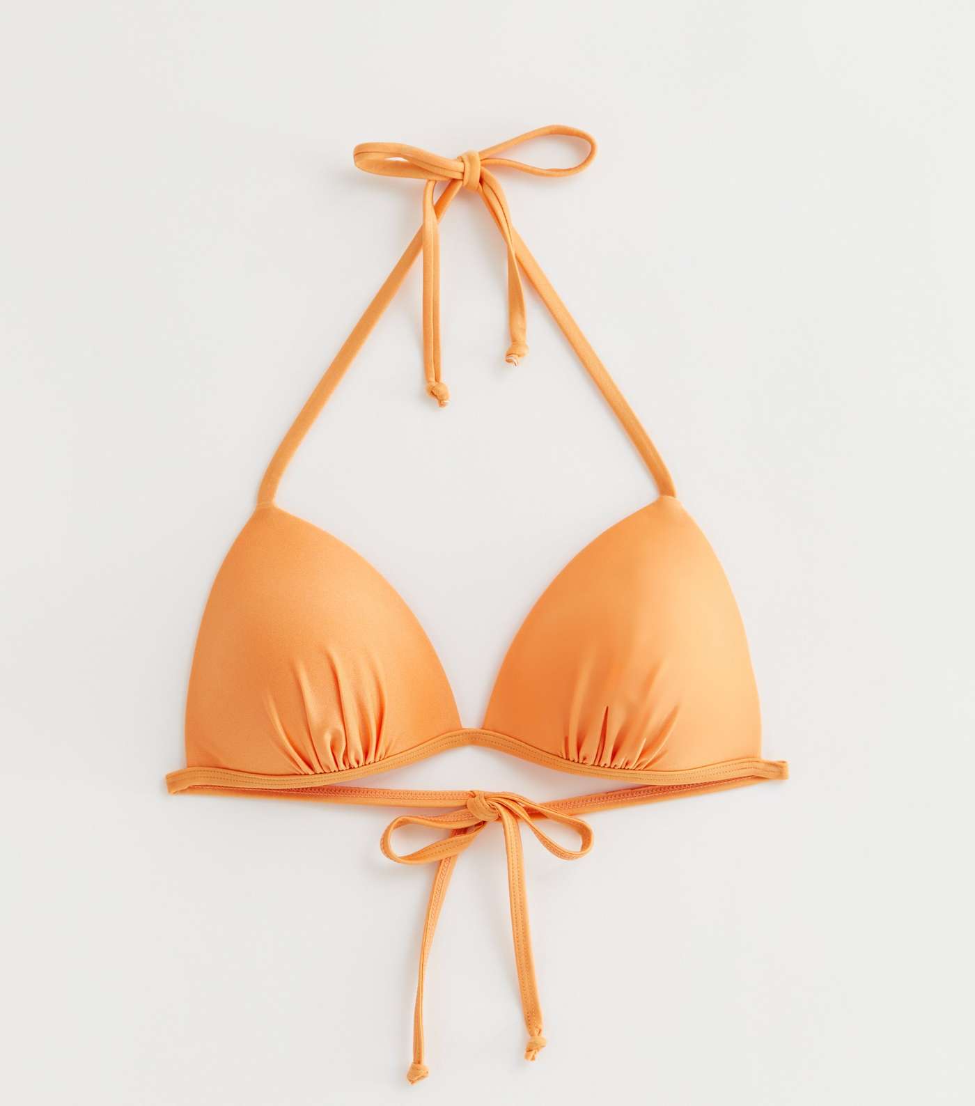 Bright Orange Moulded Triangle Bikini Top Image 5