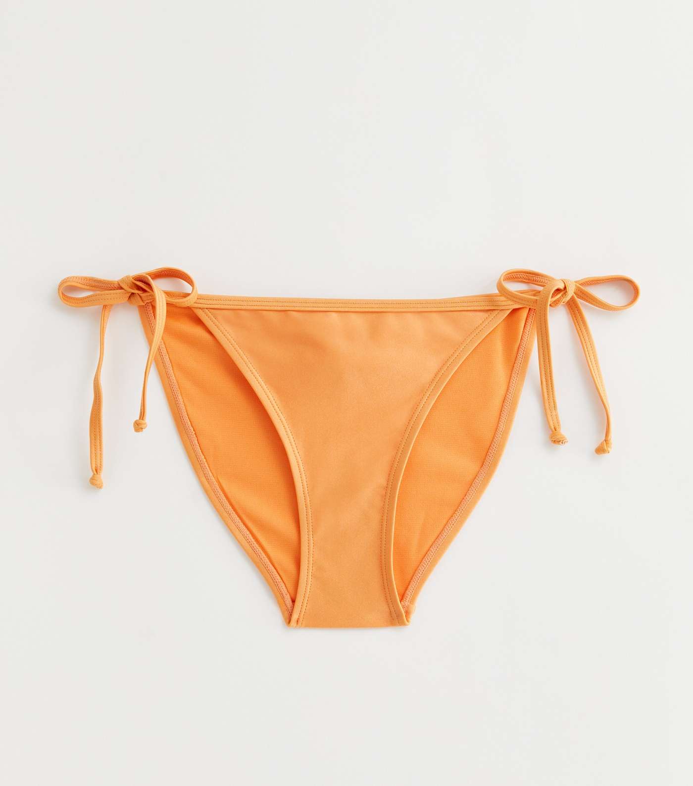 Bright Orange Tie Side Bikini Bottoms Image 5