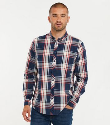 Threadbare Multicoloured Cotton Check Long Sleeve Shirt | New Look