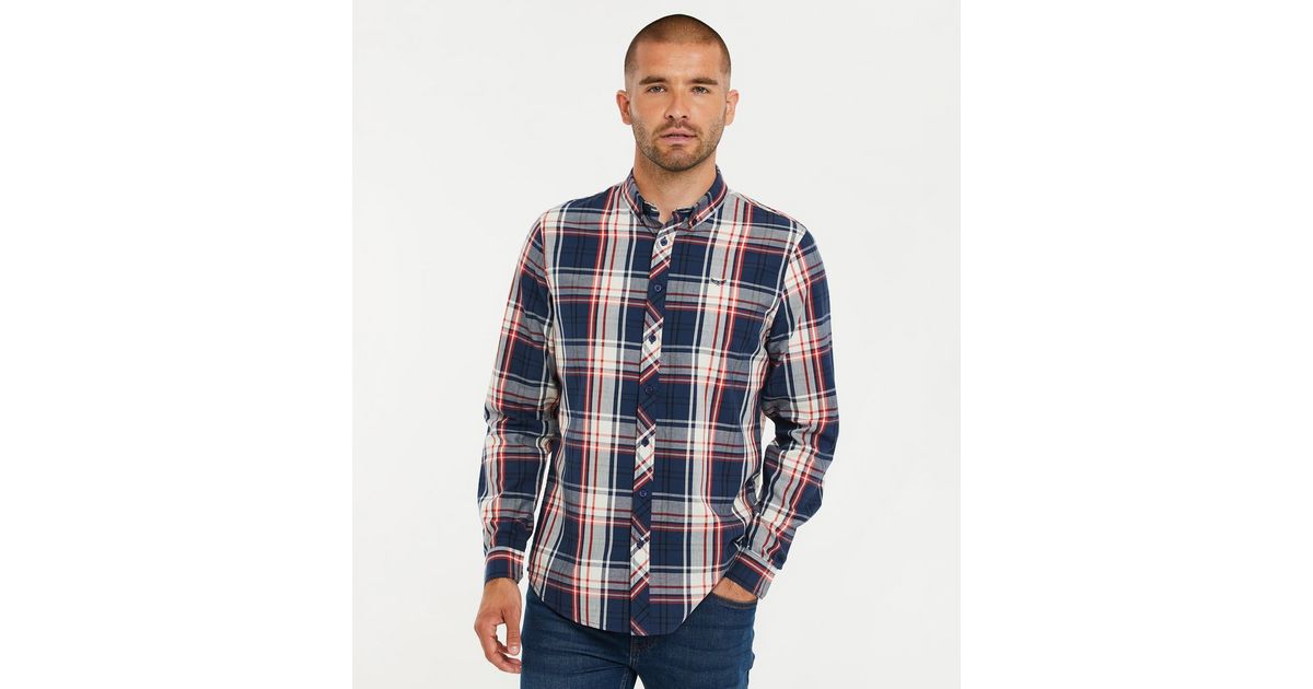 Threadbare Multicoloured Cotton Check Long Sleeve Shirt New Look