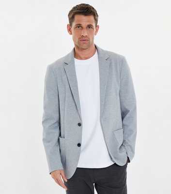 Threadbare Grey Marl Revere Collar Suit Jacket