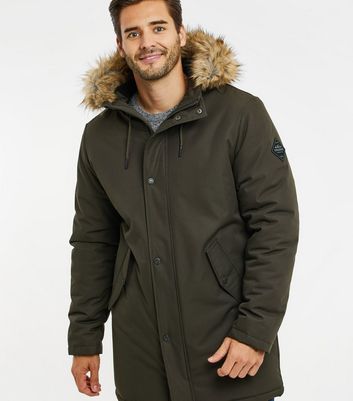 Faux fur 2024 hooded jacket mens