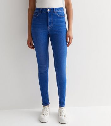 Bright Blue Lift & Shape Jenna Skinny Jeans New Look