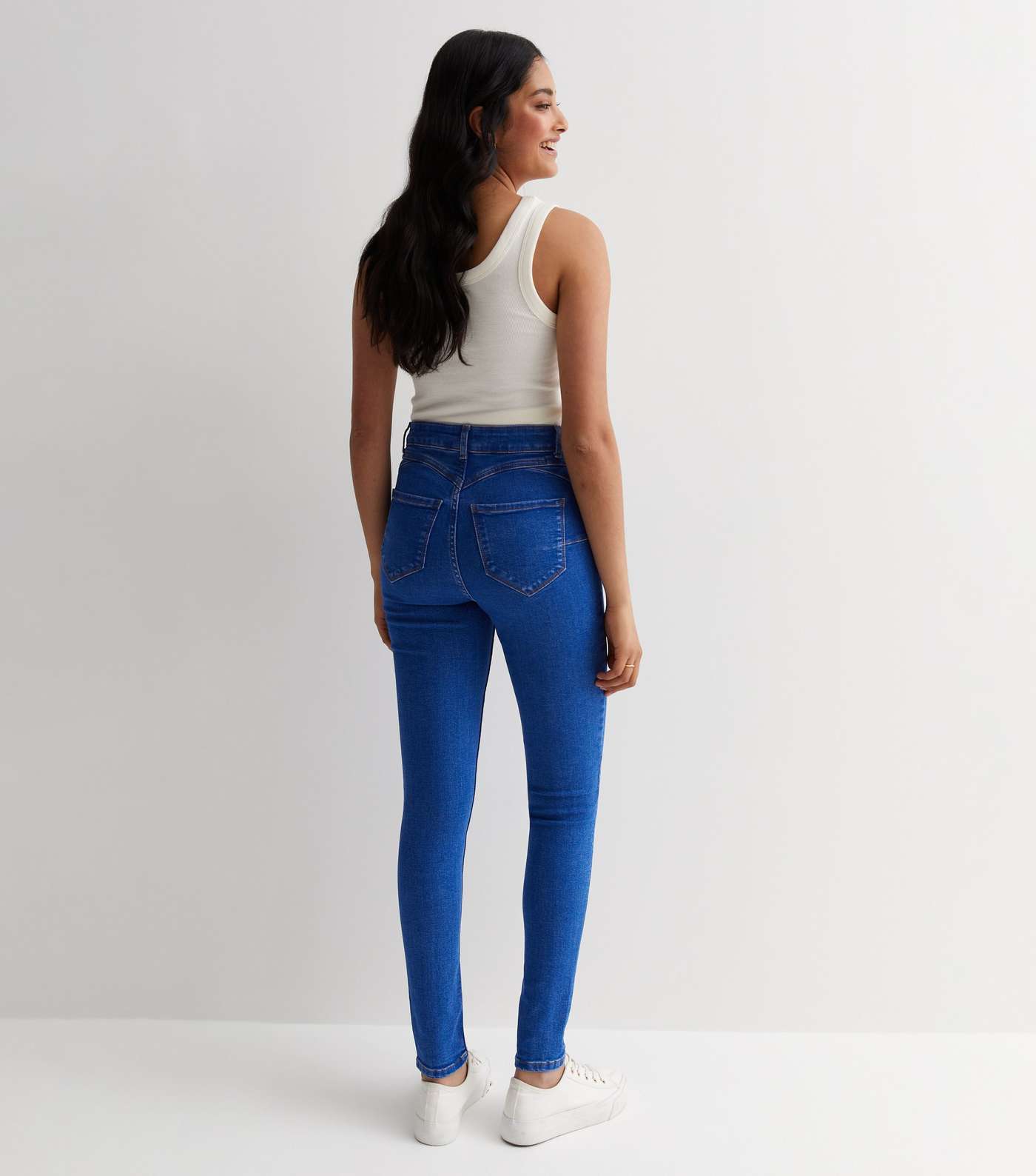 Bright Blue Lift & Shape Jenna Skinny Jeans Image 6