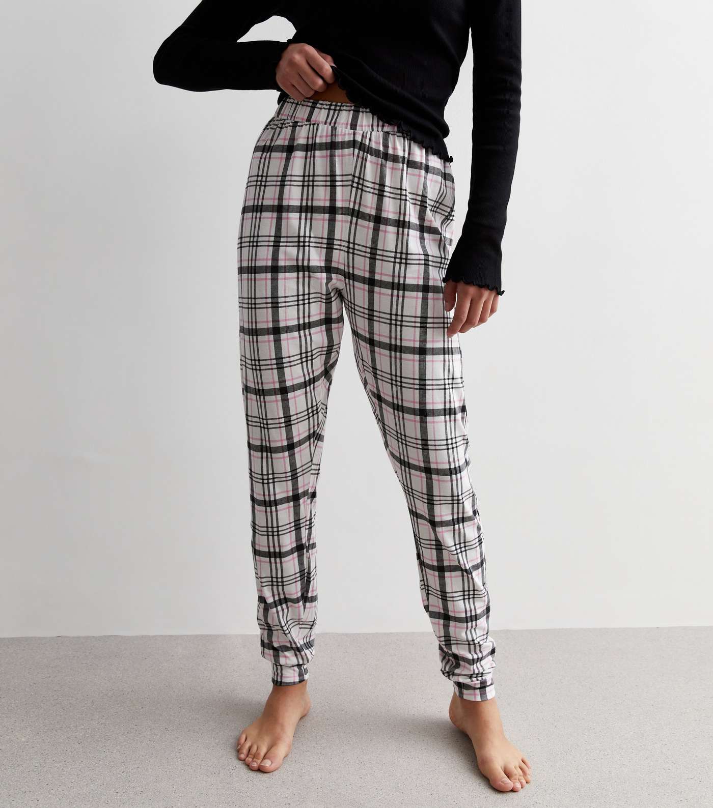 Tall Black Jogger Pyjama Set with Nap Time Logo Image 3