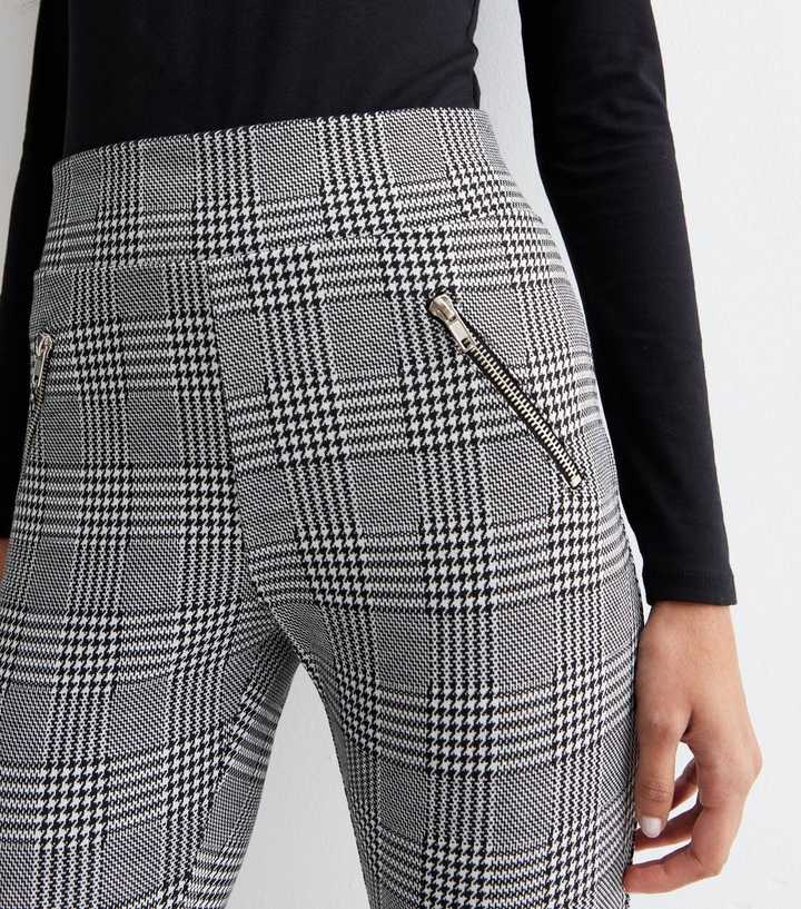 plaid print leggings