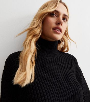 17408 Black High Neck Jumper