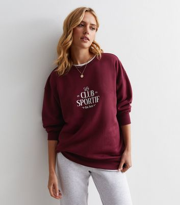 Burgundy store sweatshirt womens