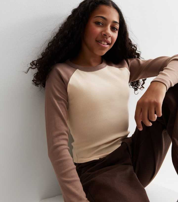 childrens brown long sleeve top