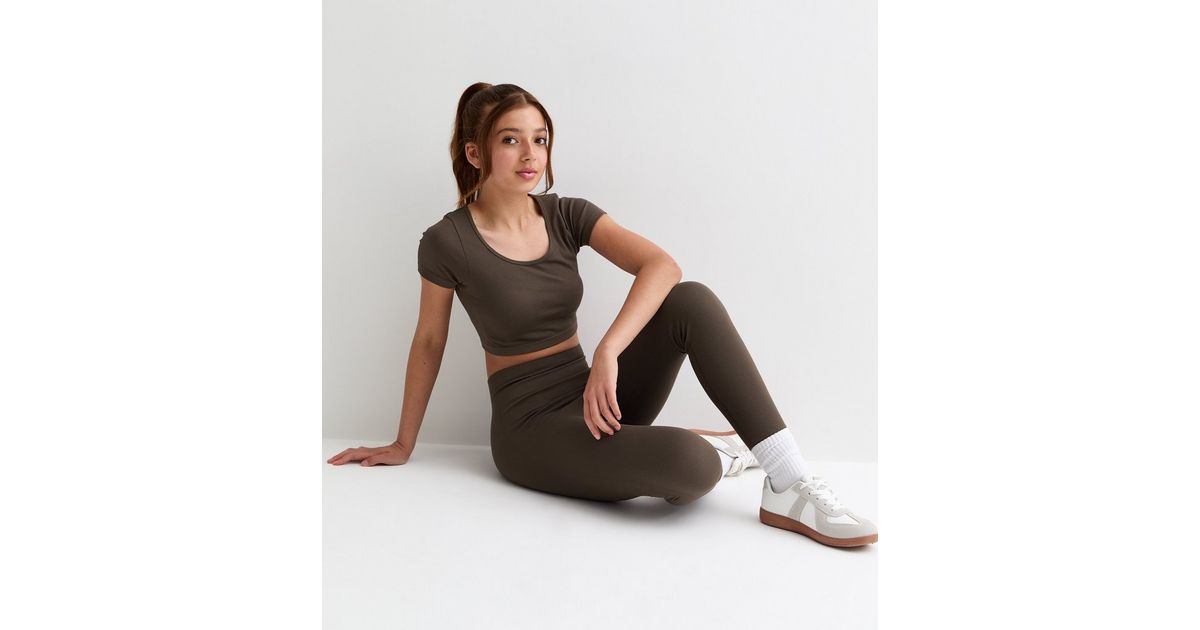 Girl's Legging Brown