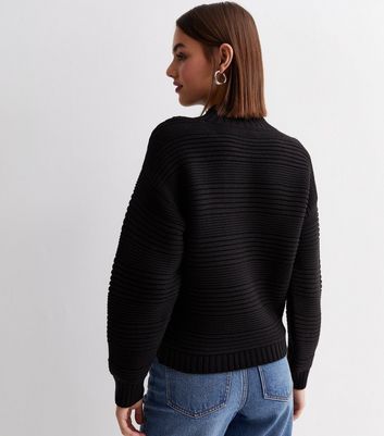 Long black outlet knit sweater