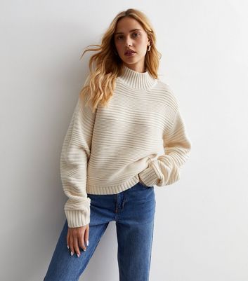 Chunky white best sale roll neck jumper